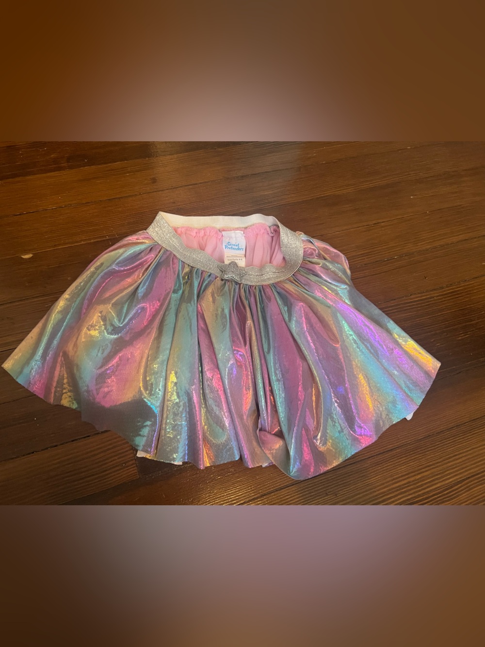Iridescent Pink Multi-Color Shimmer Tutu Skirt for Kids